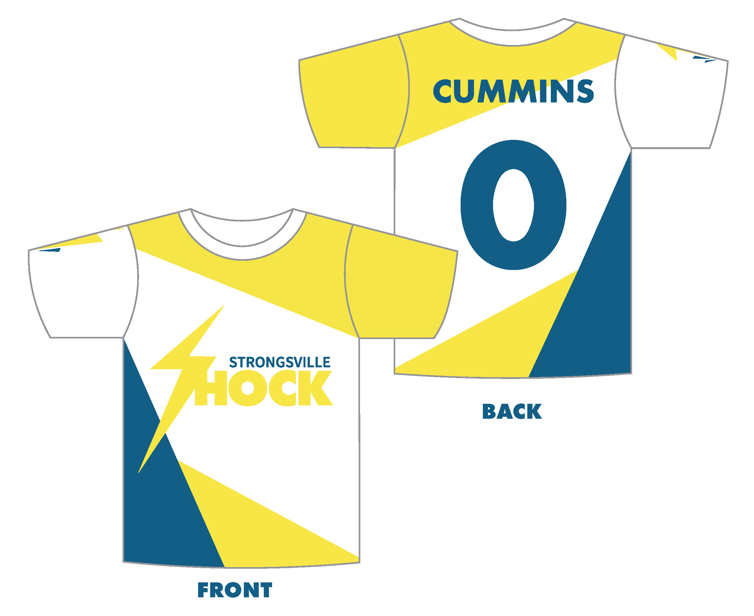 Version one of the Strongsville Shock eSports Jersey